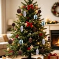 thumbnail image 6 of Eolstice Flocked Christmas Ball Ornaments Set, 30 Pieces Multiple Styles, Christmas Tree Decoration for Home Party, Holiday Xmas Tree Decor Ornament, 6 of 9