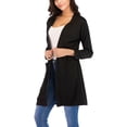 thumbnail image 4 of FUTATA Women's Open Front Cardigan Long Sleeve Cardigan Lightweight Cardigan with Pockets Soft and Breathable Black 3XL, 4 of 6