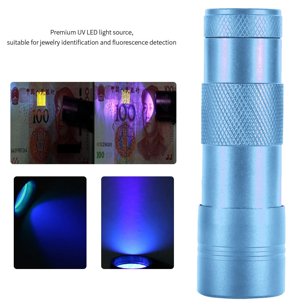 Yosoo 3W 12LED UV Flashlight Expert Jade Torch for Jewelry Appraisal