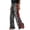 #02Gray, variant on Women's Casual Pants Drawstring Leopard Print Color Block Side Striped Straight Leg Wide Leg Loose Pants Gray L