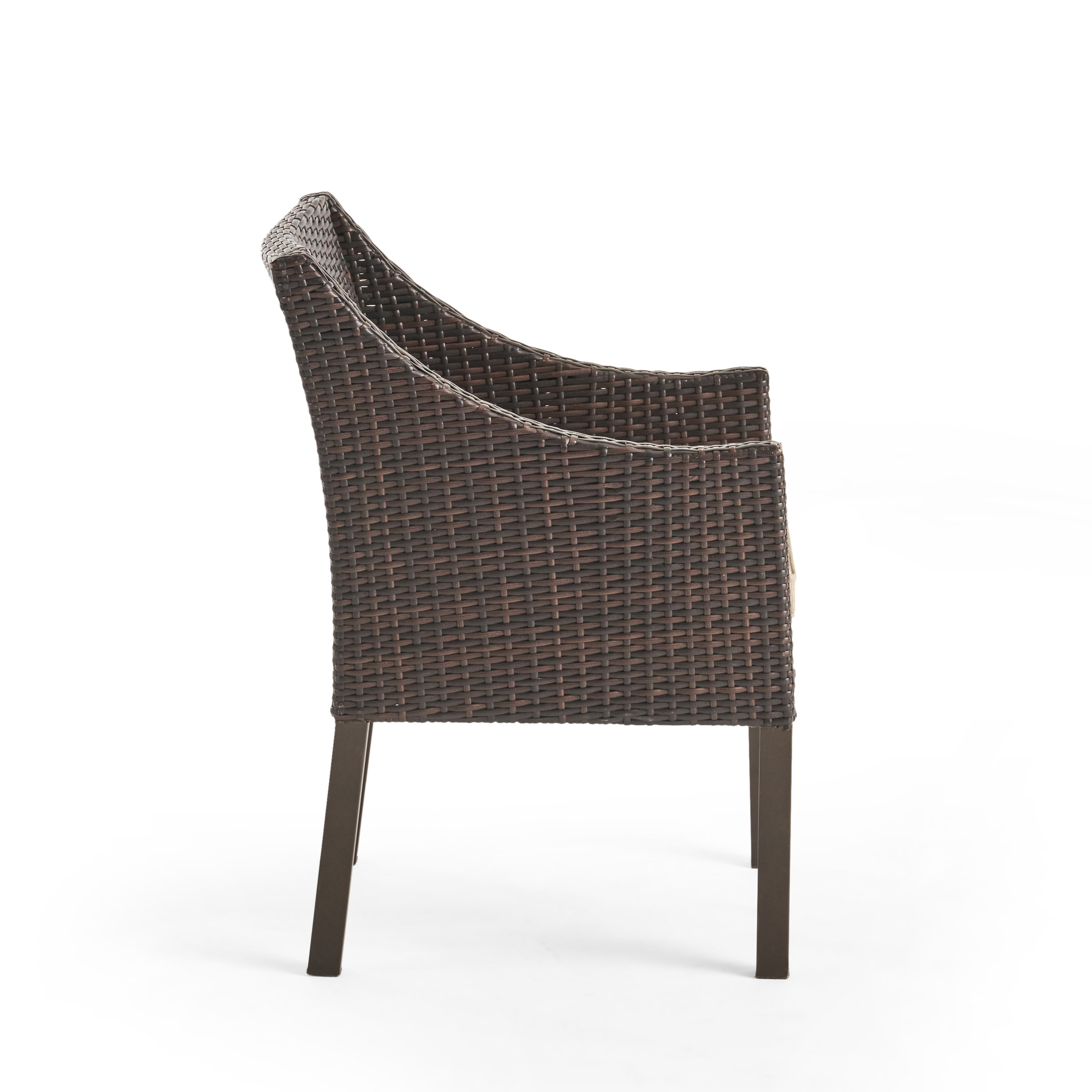 all weather wicker and acacia vance outdoor chair