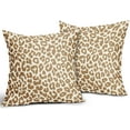 thumbnail image 2 of Brown Leopard Print Pillow Covers 20x20 Set of 2 Cheetah Animal Pattern Chinoiserie Decorative Outdoor Pillowcases Rustic Farmhouse Zipper Throw Cushion Case Decor for Home Couch Sofa Bed, 2 of 6