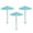 Blue, variant on 3 Pack Plant Umbrellas for Outdoor Plants, 17.32" Garden Shade Umbrella for Potted Plants & Garden Beds, UV Resistant Sun Protection, Wind Resistant Design