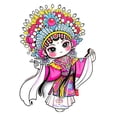 thumbnail image 1 of Imán para nevera con el personaje de la ópera de Pekín en 3D, cara de ópera china, 1 of 2