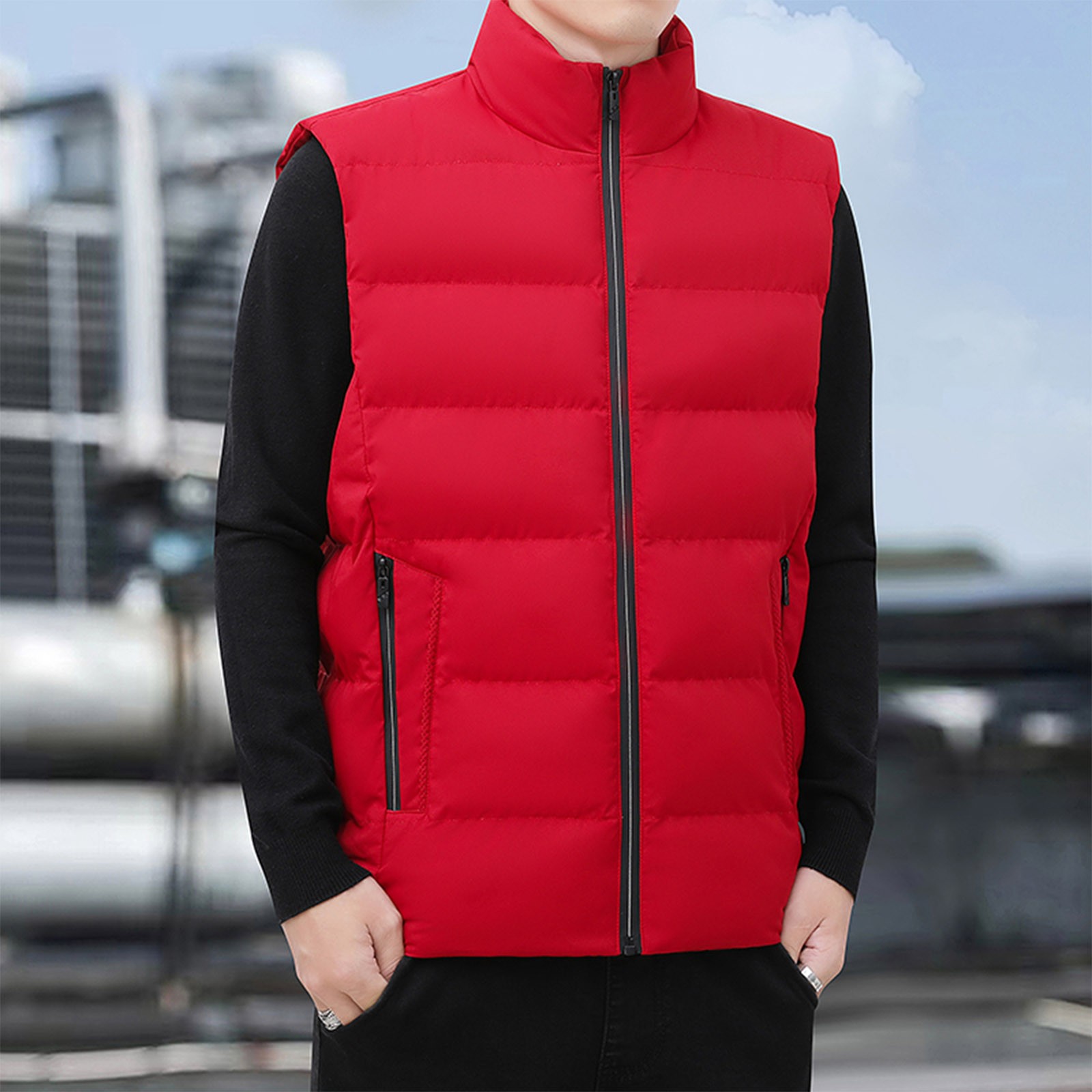 maro】ERL check padded downvest maro】ERL check padded