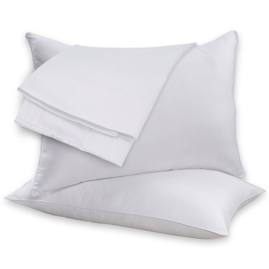 2 Pack 100 Cotton Shell Duck Feather Down Pillow Pair Walmart
