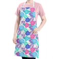 thumbnail image 5 of Pioneer Flower Floral Print Pattern Apron for Women and Men, Cotton Linen Waterproof with Pockets, Adjustable, 33x27 Inch for Kitchen, Gardening, BBQ, Salon, 5 of 6