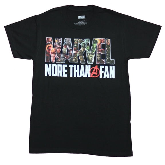 Men's Marvel 10th Anniversary More Than a Fan Graphic Tee Black Small