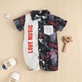 thumbnail image 2 of TAIAOJING Baby Boys Girls Romper Cartoon Boys Girls Short Sleeve Letter Prints Romper Jumpsuit Clothes, 2 of 6