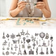 thumbnail image 3 of DIY Pendants Accessories Deep Silver Alloy for Hand Made Bracelet Jewelry Making(100pcs styles), 3 of 5