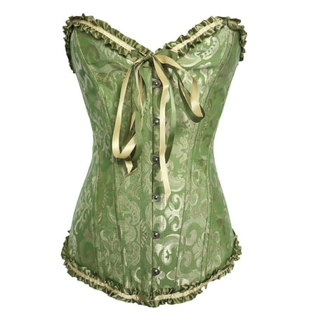 

BIZIZA Corset for Womens Plus Size Shaper Trimmer Sport Waist Trainer Control Green XXL