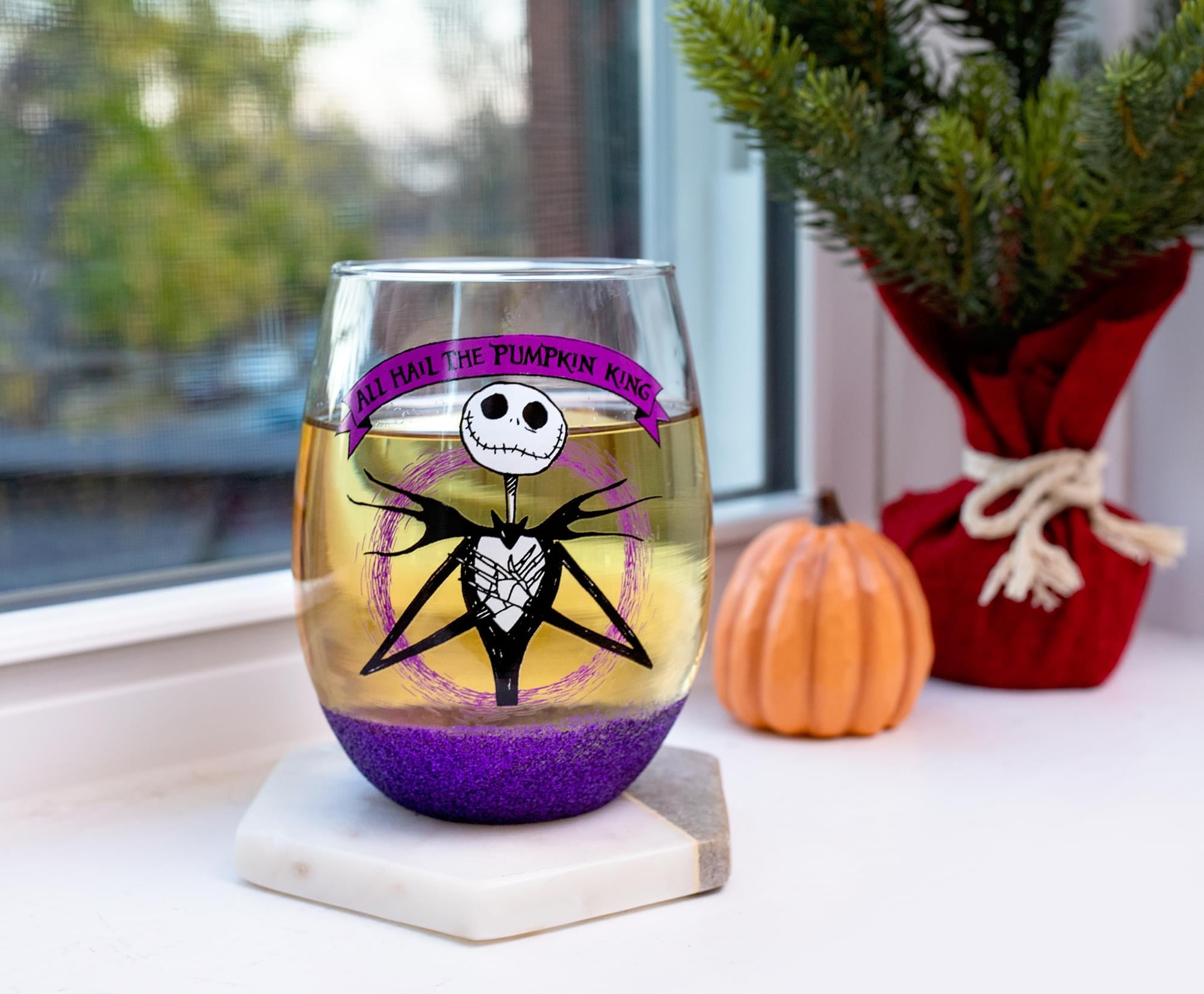 Nightmare Before Christmas 20 Ounce Stemless Wine Glass Set