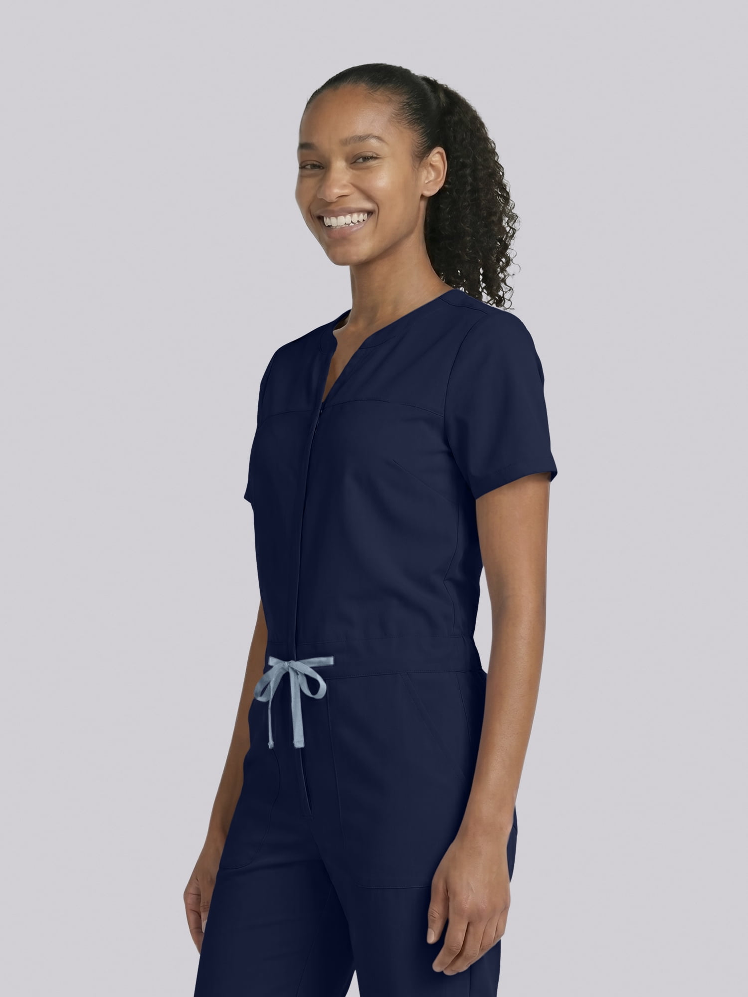 Scrubstar Ultimate Women’s Antimicrobial Drawstring Straight Leg Scrub Jumpsuit, Sizes XS–2XL