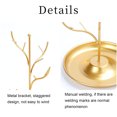 thumbnail image 4 of Bird Tree Jewelry Stand Earring Necklace Holder Organizer Rack Tower Sturdy Iron Material Unique Design Multifunctional with Multilayered Branches for Various Settings, 4 of 7