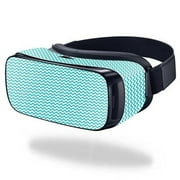 MightySkins SAGEVR-Turquoise Chevron Skin for Samsung Gear VR Original Cover Wrap Sticker - Turquoise Chevron