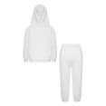 thumbnail image 3 of Eandarui Kids Boys Girls 2 Pieces Sport Tracksuit Pullover Hoodies Long Sleeve Sweatsuit Hoodie White 150, 3 of 9