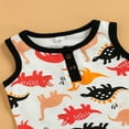 thumbnail image 4 of Boys Sets Letter Crew Neck Sleeveless Vest Tree Shorts, 4 of 6