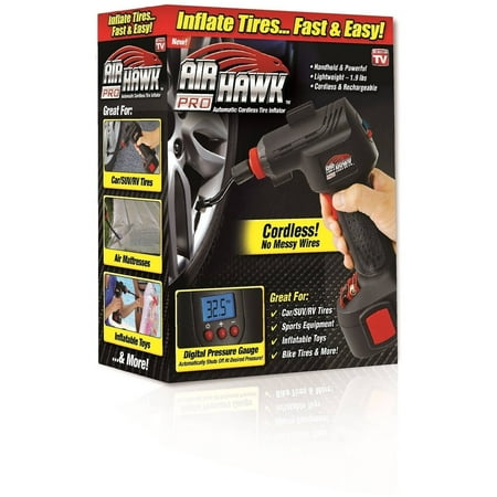 Air Hawk Pro, Portable Air Compressor w/ Built in LED Light - As Seen on (Best Home Air Compressor For Tires)
