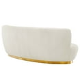 thumbnail image 4 of Modway Kindred Boucle Upholstered Upholstered Fabric Sofa in Gold Ivory, 4 of 8