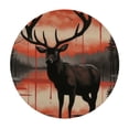 thumbnail image 2 of WYYP Round Fitted Tablecloth with Elastic Edged, Abstract Elk Round Table Cover, Watercolor Elk Waterproof Table Cover for Kitchen Dining Holiday Parties Decoration,Fit for Round Tables White, 2 of 7