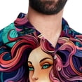 thumbnail image 5 of Mermaid Men's Casual Hawaiian Shirts, Printed Button Down Short Sleeve Summer Beach Tops with Spread Collar - Unisex, 5 of 6