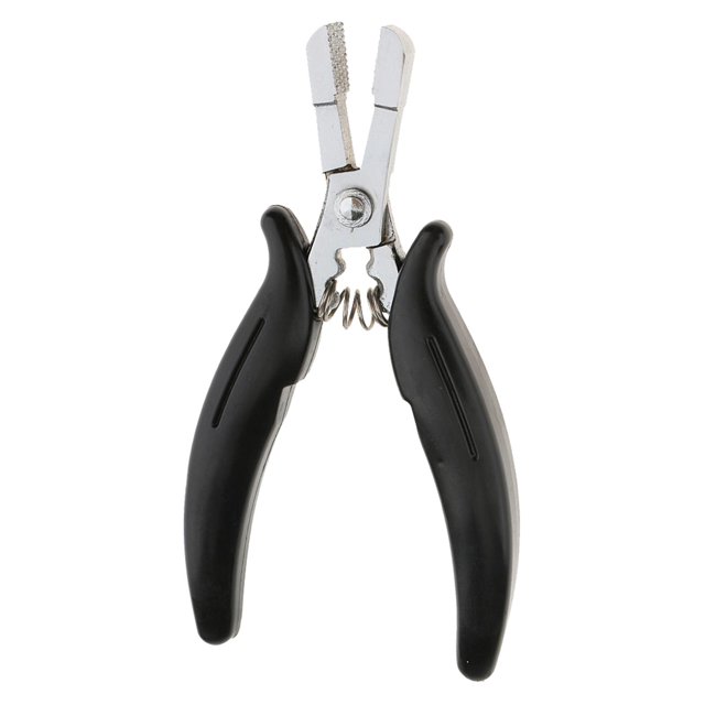 Alicates para Extensiones de Cabello Profesionales para Microanillos Y Kit de Removedor de Adhesivos Glue - 1 Negro