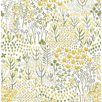 NuWallpaper Flower Parade Yellow Peel & Stick Wallpaper