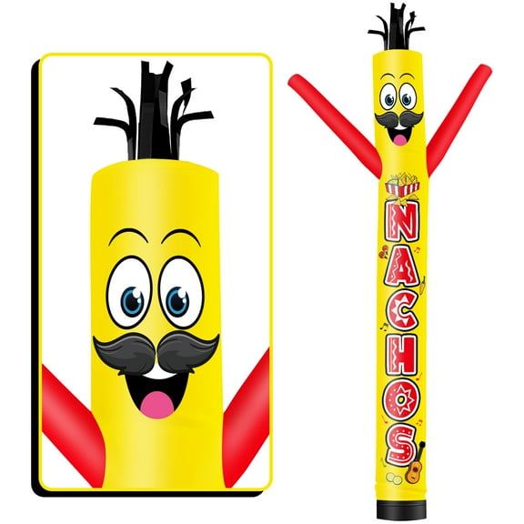 Inflatable Tube Man Nachos Wacky Wavy Dancing Guy for Outdoor Decoration Advertising Business Promotion - Food Theme (Blower Not Included)