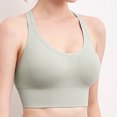 thumbnail image 4 of Women's Sports Bras Large Size Sports Underwear Beautiful Back No Steel Shockproof Bra Vest Type Fitness Bra Sports Bra Green M, 4 of 4