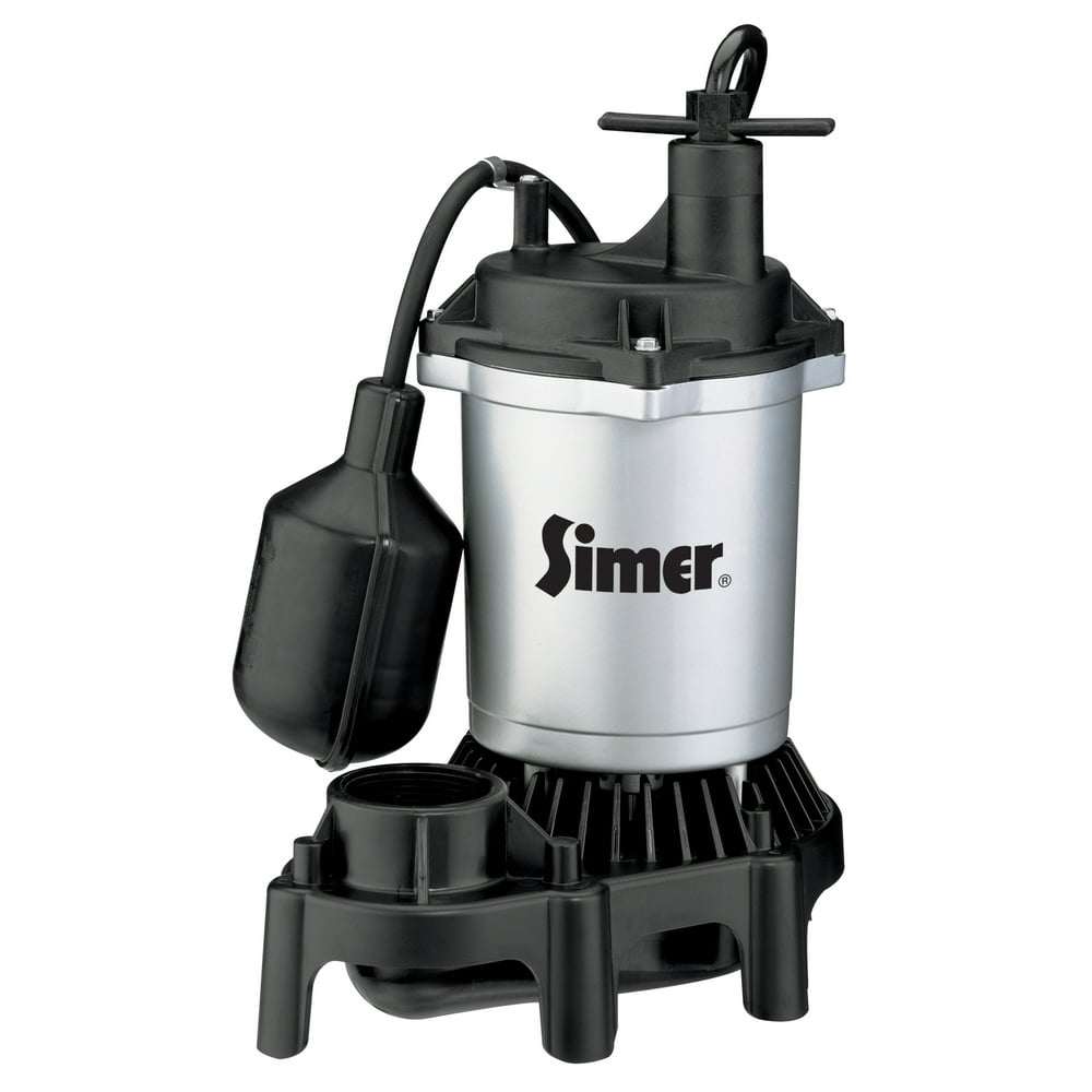Simer 2163 1/3 HP Thermoplastic Tethered Switch Submersible Sump Pump
