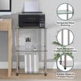 thumbnail image 4 of Convenience Concepts Designs2Go Classic Glass Tall 3 Tier End Table, Clear Glass, 4 of 5