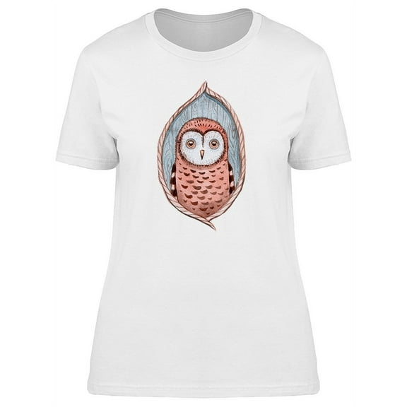 Cool Owl With Wooden Frame T-Shirt Women -Image by Shutterstock, Female Small