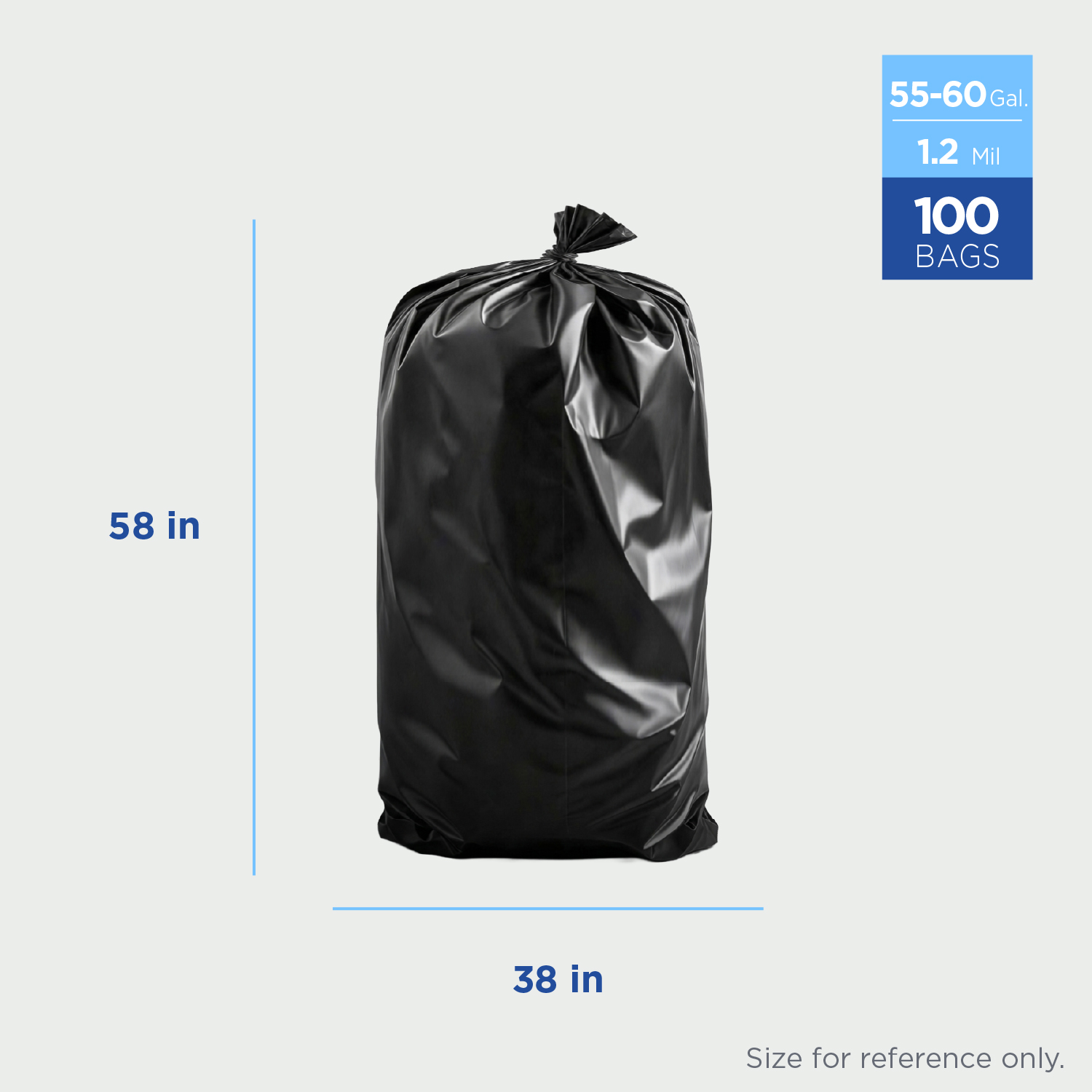 Karat 55-60 Gallon Heavy Duty Trash Bags, 100 Count photo 3
