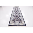 thumbnail image 3 of Rugs.com Rabia Collection Rug – 3' x 13' Runner Navy Blue Low Rug Perfect For Hallways, Entryways, 3 of 8