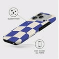 thumbnail image 3 of CASETEROID Tough Case for iPhone 17 Pro – Dual-Layer Protection, Shockproof [Compatible with MagSafe] – Azure Checkmate Case, 3 of 4