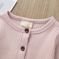 thumbnail image 5 of Newborn Infant Unisex Baby Boy Girl Button Solid Romper Bodysuit One Piece Jumpsuit Outfits Clothes, 5 of 6