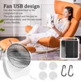 thumbnail image 3 of TFixol Portable 6W Solar Powered Fan Set Solar Panel Monocrystalline Silicon Solar Panel Multifunctional Solar Power Recharger, 3 of 7