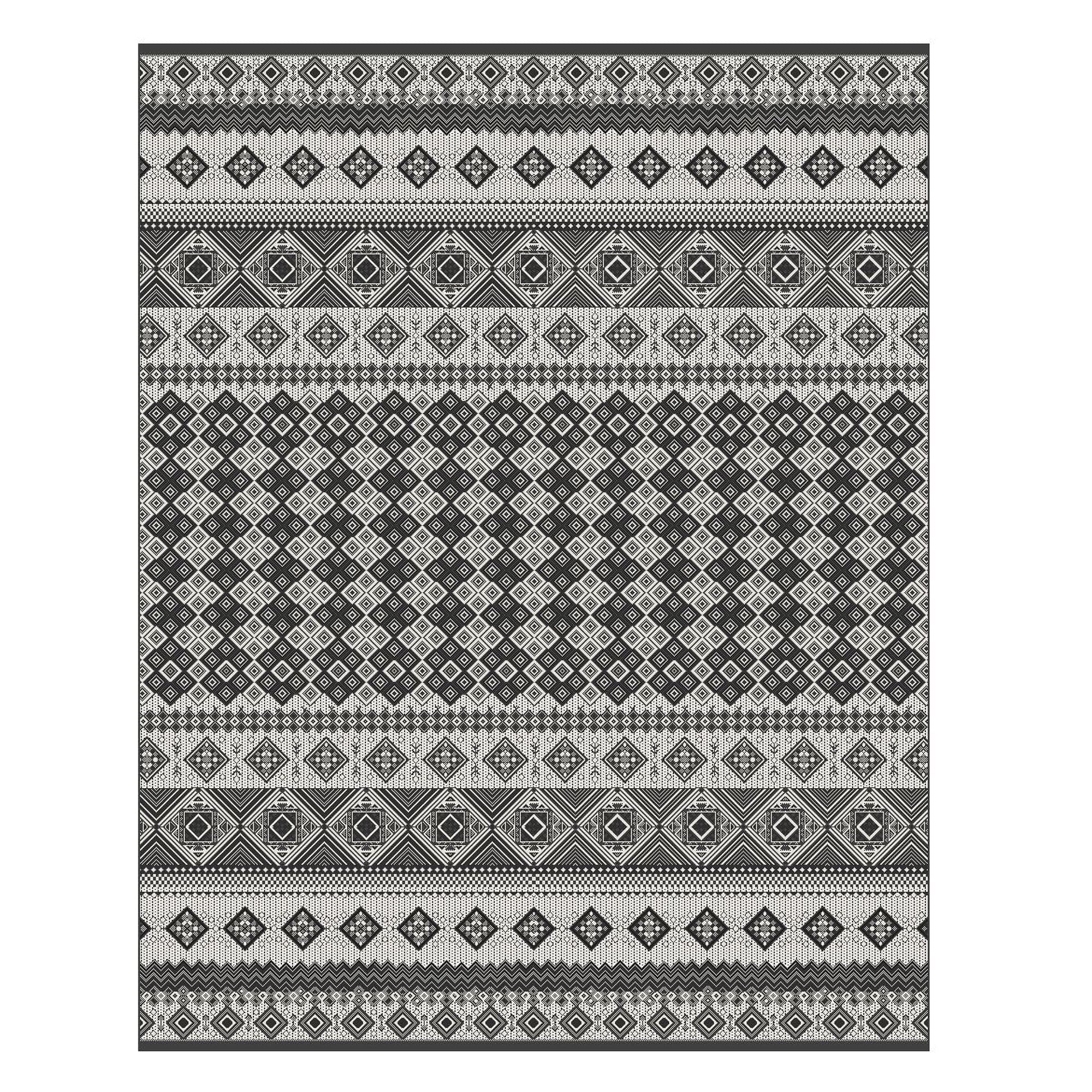 Savara Talina Indoor/ Outdoor Polypropylene Black Flat Weave Area Rug, 9x13