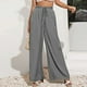 thumbnail image 2 of Moda Mujer Verano Casual Bolsillo Suelto Pantalones Sólidos Pantalones de Pierna Ancha Odeerbi ODB-6, 2 of 6