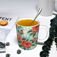 thumbnail image 5 of Yiaed Rose Flowers Print Ceramics Coffee,Large Handle Design,Extra Large Tea and Coffee Cup for Office and Home Mugs, 5 of 6