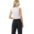 thumbnail image 7 of Made by Olivia Women's Button Front Stretch Cropped Tuxedo Suit Vest, 7 of 7