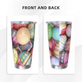 thumbnail image 3 of Cauagu Easter Eggs Pattern 20oz Tumbler,Stainless Steel Vacuum Insulated Tumbler with Lid Durable Insulated Coffee Mug Thermal Cup with Splash Proof Sliding Lid-Straw Two-piece Set, 3 of 8
