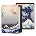 thumbnail image 2 of Case for Kindle Paperwhite 12th Generation 2024 / Kindle Colorsoft Signature Edition - 7" PU Leather Protective Folio Cover for Kindle Paperwhite Kids with Auto Sleep/Wake, Great Wave, 2 of 7