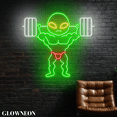 thumbnail image 2 of Glowneon Alien Lifting Weight Led Neon Lights, Fitness Gym Club Decor, 2 of 5