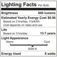 thumbnail image 3 of GE Classic A19 LED Light Bulbs, General Purpose Bulbs, 60 Watt Replacement, Daylight (4 Pack), 3 of 9