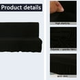 thumbnail image 3 of Dowbom Armless Futon Slipcover with Skirt,Stretch Foldable Sofa Bed Protector Dust-Proof Washable Soft Spandex Without Armrests Futon Cover for Living Room Bedroom-L(190-230cm)-black, 3 of 7