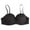 Black, variant on Nilvkv No Underwire Bras for Women, Push Up Bra, Solid Wireless Back Four Row Three Hook Push Up Open Back Everyday Bra Gray 34ABC