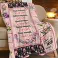 thumbnail image 2 of Christian Prayer Gift Blanket Religious Spiritual Throw Blanket Ultra Soft Cozy Fleece Flower Bible Verse Gift Fuzzy Plush Bedding Blankets for Kids Teens Adults Girls Boys Women Men 60"x50", 2 of 6