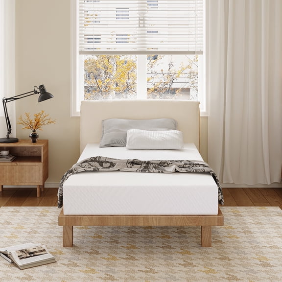 Cal King Size Mattress, 10 inch Bed in a Box, Memory Foam Mattress, White