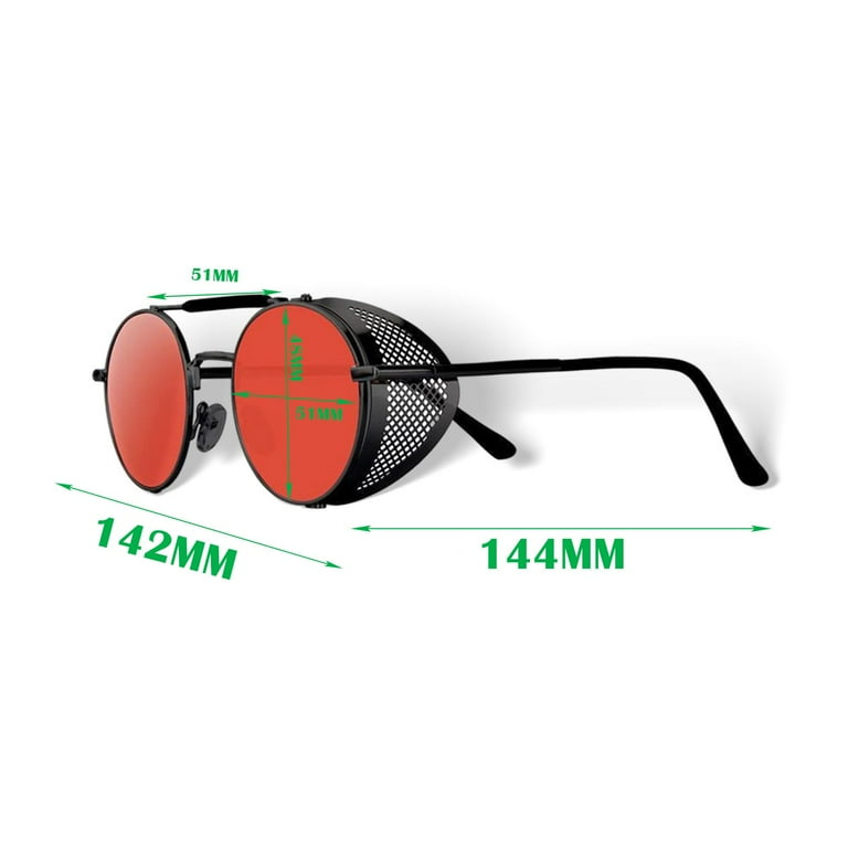 Round Steampunk Light 400 Protection Glasses Eyewear for Unisex